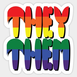 They/Them Pronouns Sticker